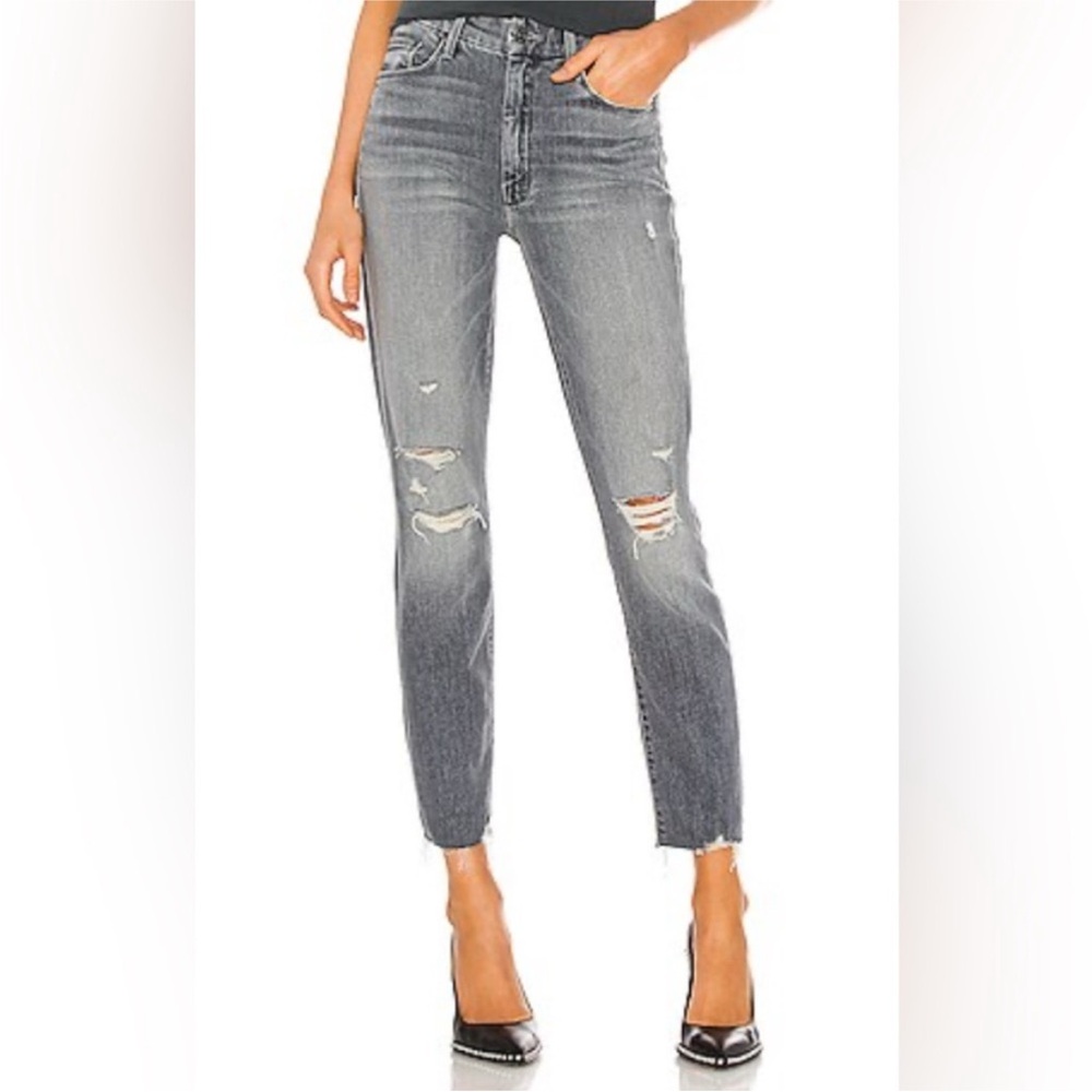 Mother Jeans High Waisted Looker Ankle Nick Fray Size 28